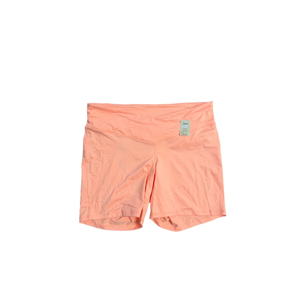 911.Jenni Women's High-Rise Bike Shorts Peach Stretch Activewear Athletic SZ 3XL